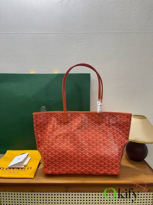 Okify Goyard Artois MM Bag Orange 50x36x29x16cm - 1