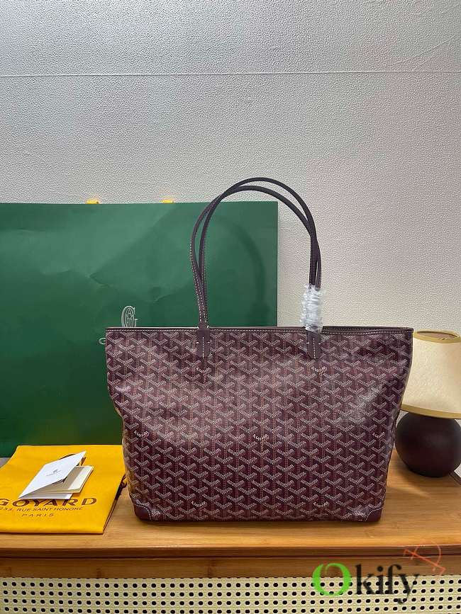 Okify Goyard Artois MM Bag Dark Burgundy 50x36x29x16cm - 1