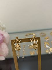 Okify Dior Gold Flower Earrings 29447 - 6