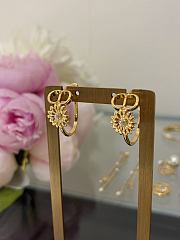 Okify Dior Gold Flower Earrings 29447 - 5