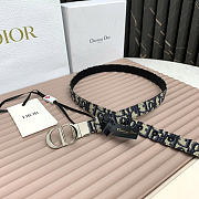 Okify Dior 30 Montaigne Oblique Silver Hardware Belt 2cm - 2