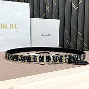 Okify Dior 30 Montaigne Oblique Silver Hardware Belt 2cm - 1