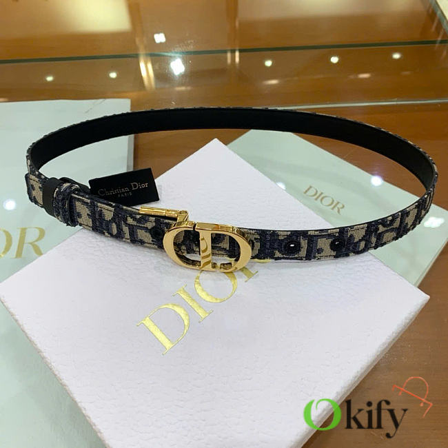 Okify Dior 30 Montaigne Oblique Gold Hardware Belt 2cm - 1