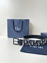 Okify Dior Oblique Black Hardware Belt 3.5cm - 6