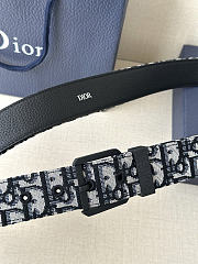 Okify Dior Oblique Black Hardware Belt 3.5cm - 5