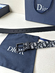 Okify Dior Oblique Black Hardware Belt 3.5cm - 2