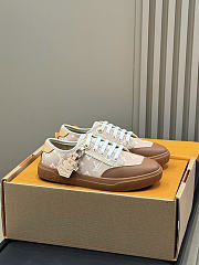 Okify Louis Vuitton Cat Brown And Pink Women Sneakers - 1
