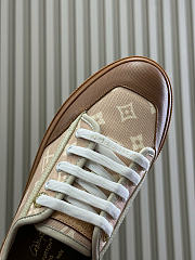 Okify Louis Vuitton Cat Brown And Pink Women Sneakers - 6