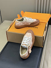 Okify Louis Vuitton Cat Brown And Pink Women Sneakers - 4
