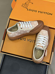 Okify Louis Vuitton Cat Brown And Pink Women Sneakers - 3