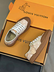 Okify Louis Vuitton Cat Brown And Pink Women Sneakers - 2