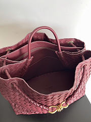 Okify Bottega Veneta Andiamo Bag Red Burgundy 45x34x22cm - 5
