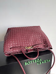 Okify Bottega Veneta Andiamo Bag Red Burgundy 45x34x22cm - 4
