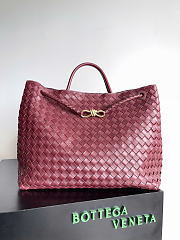 Okify Bottega Veneta Andiamo Bag Red Burgundy 45x34x22cm - 1