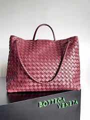 Okify Bottega Veneta Andiamo Bag Red Burgundy 45x34x22cm - 2