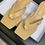 Okify CC Beige Flower Women Sandals - 3