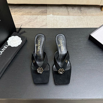 Okify CC Black Flower Women Sandals