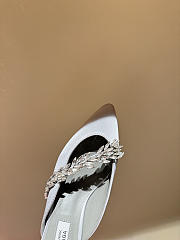 Okify Balenciaga x Manolo Blahnik White Crystal High Heels  - 4