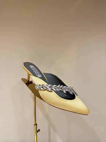 Okify Balenciaga x Manolo Blahnik Yellow Crystal High Heels 