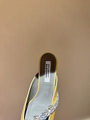 Okify Balenciaga x Manolo Blahnik Yellow Crystal High Heels  - 4