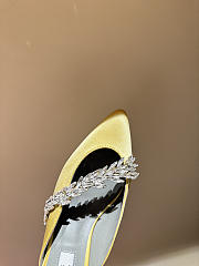 Okify Balenciaga x Manolo Blahnik Yellow Crystal High Heels  - 3