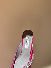 Okify Balenciaga x Manolo Blahnik Pink Crystal High Heels  - 6