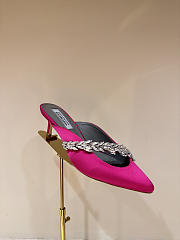 Okify Balenciaga x Manolo Blahnik Pink Crystal High Heels  - 1