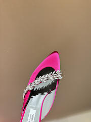Okify Balenciaga x Manolo Blahnik Pink Crystal High Heels  - 3