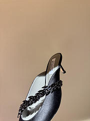 Okify Balenciaga x Manolo Blahnik Black Crystal High Heels  - 4