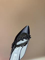 Okify Balenciaga x Manolo Blahnik Black Crystal High Heels  - 5