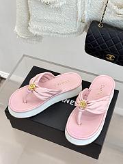 Okify CC Women Pink Platform Thong Sandals  - 6