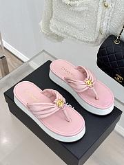 Okify CC Women Pink Platform Thong Sandals  - 5