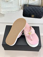 Okify CC Women Pink Platform Thong Sandals  - 4