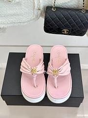Okify CC Women Pink Platform Thong Sandals  - 1