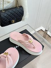 Okify CC Women Pink Platform Thong Sandals  - 2