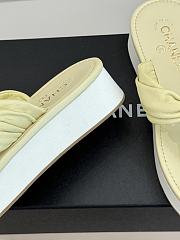 Okify CC Women Light Yellow Platform Thong Sandals  - 6