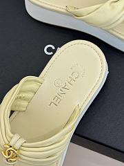 Okify CC Women Light Yellow Platform Thong Sandals  - 4