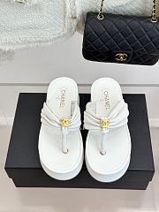 Okify CC Women White Platform Thong Sandals  - 1