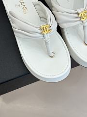 Okify CC Women White Platform Thong Sandals  - 6