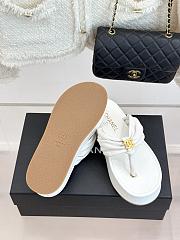 Okify CC Women White Platform Thong Sandals  - 5