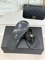Okify CC Women Black Flat Thong Sandals  - 3