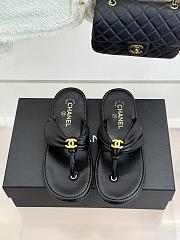 Okify CC Women Black Flat Thong Sandals  - 1