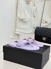 Okify CC Women Light Purple Flat Thong Sandals  - 5