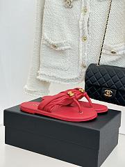 Okify CC Women Red Flat Thong Sandals  - 6