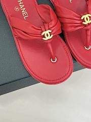 Okify CC Women Red Flat Thong Sandals  - 3