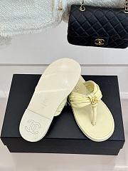 Okify CC Women Light Yellow Flat Thong Sandals  - 5