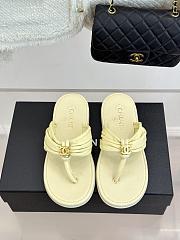 Okify CC Women Light Yellow Flat Thong Sandals  - 1
