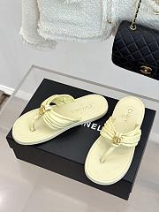 Okify CC Women Light Yellow Flat Thong Sandals  - 4