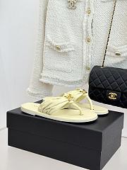 Okify CC Women Light Yellow Flat Thong Sandals  - 3