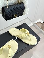 Okify CC Women Light Yellow Flat Thong Sandals  - 2